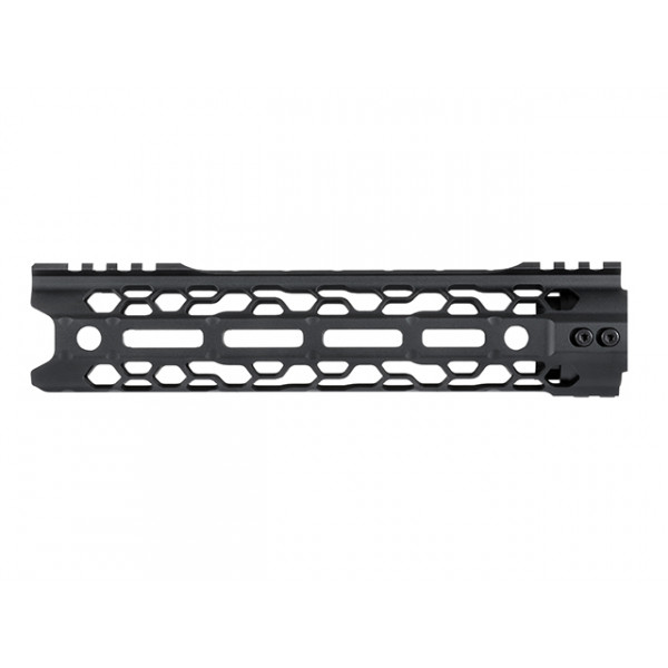 9.5" SKELETONIZED MLOCK HANDGUARD - BLACK [KUBLAI]